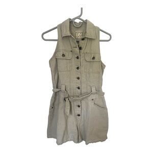 Vintage Jou Jou Cotton Shorts Onesie Romper Belted Utility M